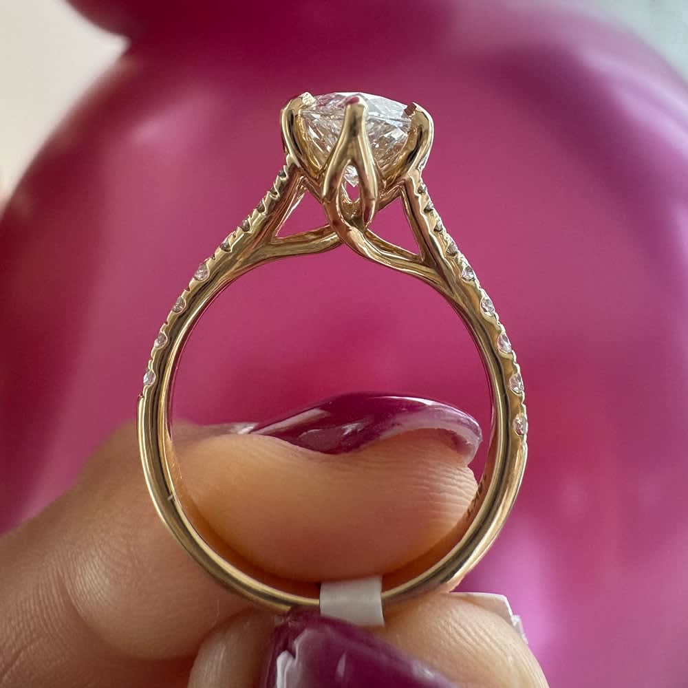 3 carat marquise on a tulip setting