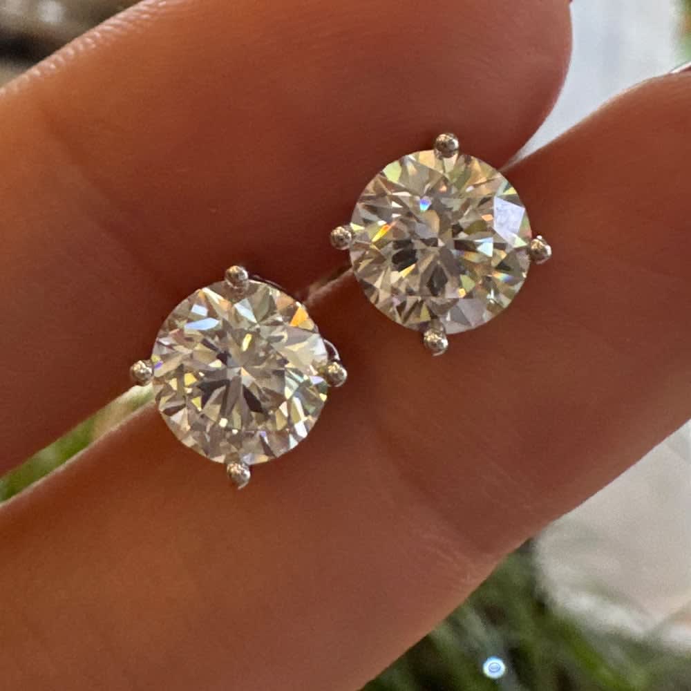 1 carat each classic lab studs