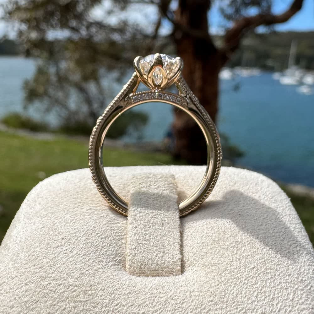 2 carat Flawless oval diamond engagement ring