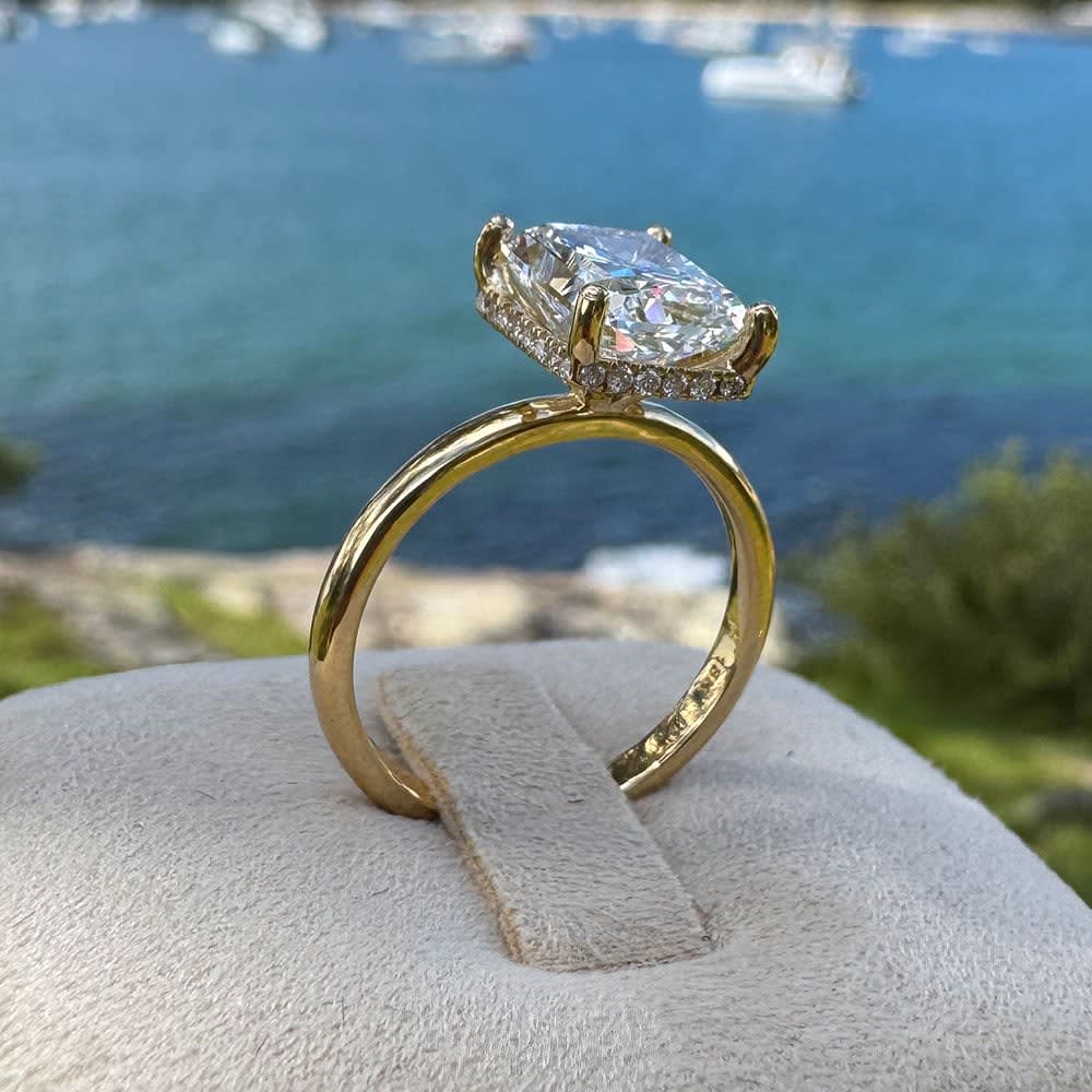 3 carat radiant set with internally flawless diamond