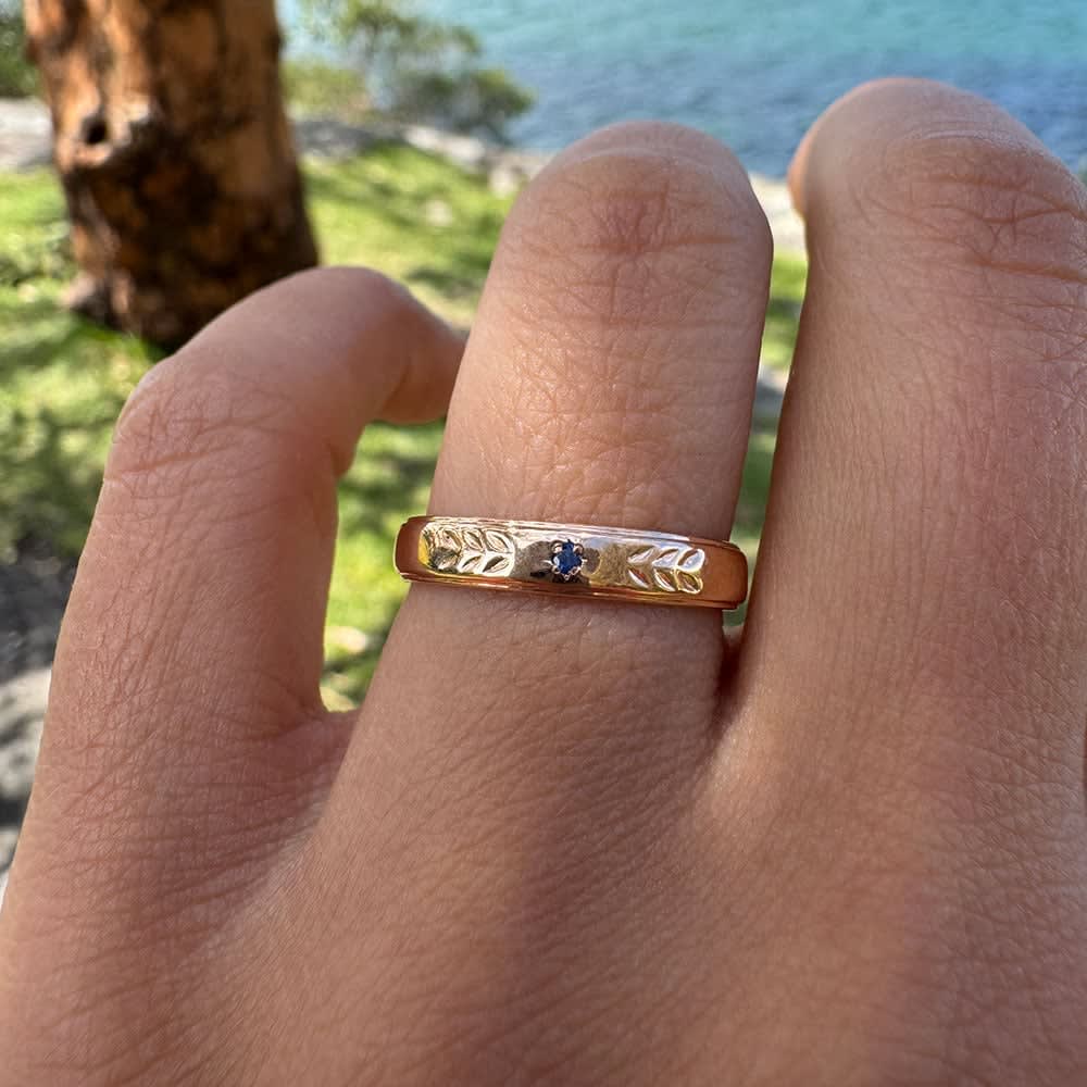 18k rosegold ring in 4mm