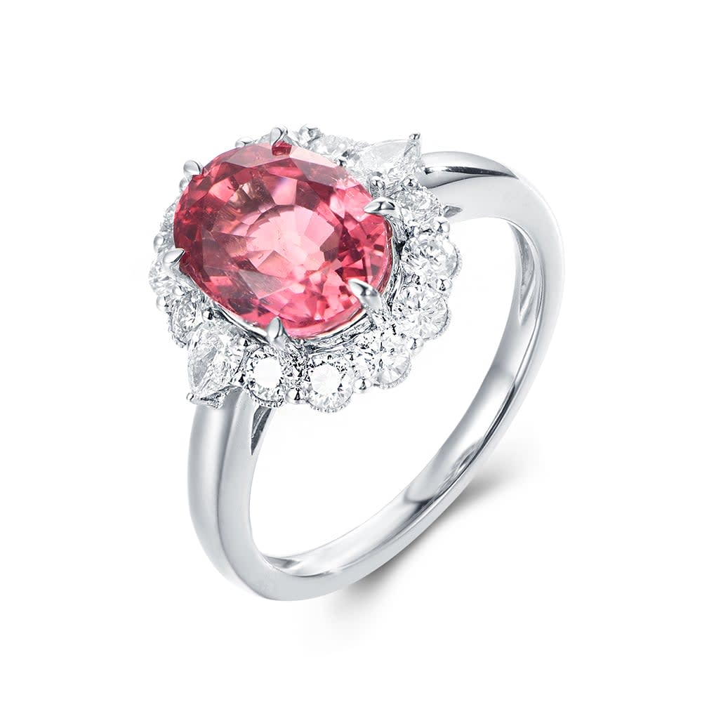 Oval Pink Tourmaline Dress ring