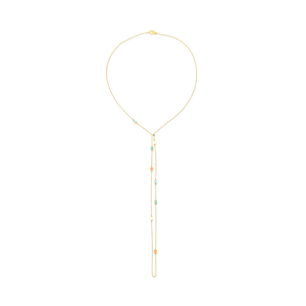 Rainbow Lariat Necklace