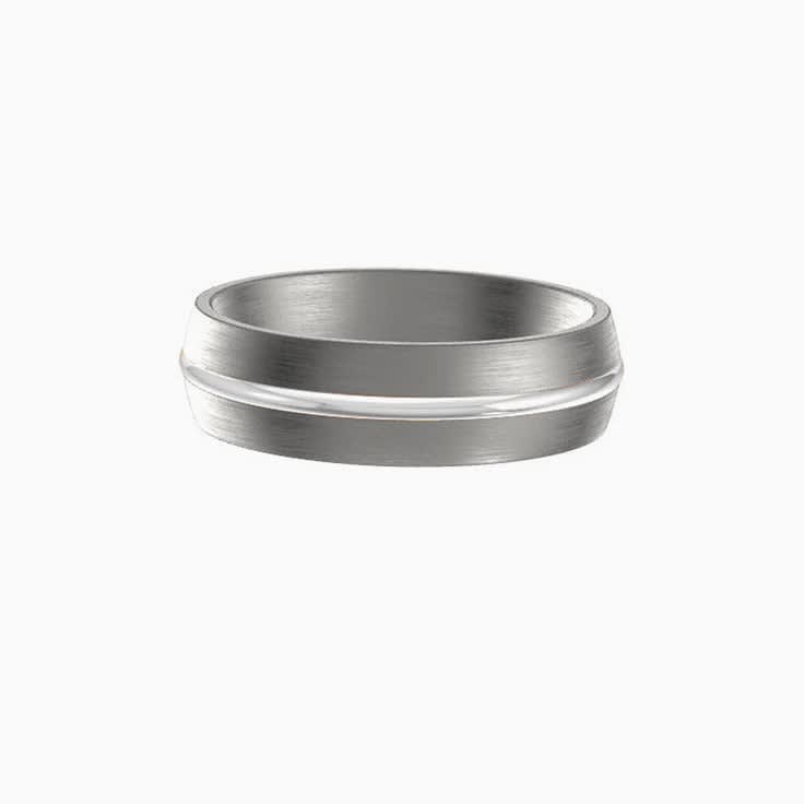 4mm Rounded Mens Wedding Ring