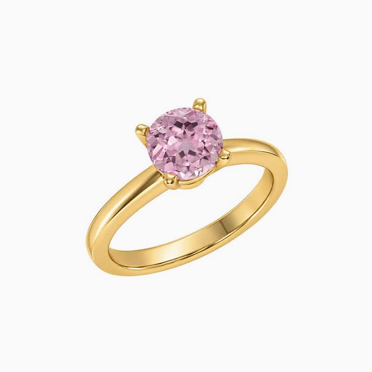 Classic CUSHION lab pink diamond engagement ring