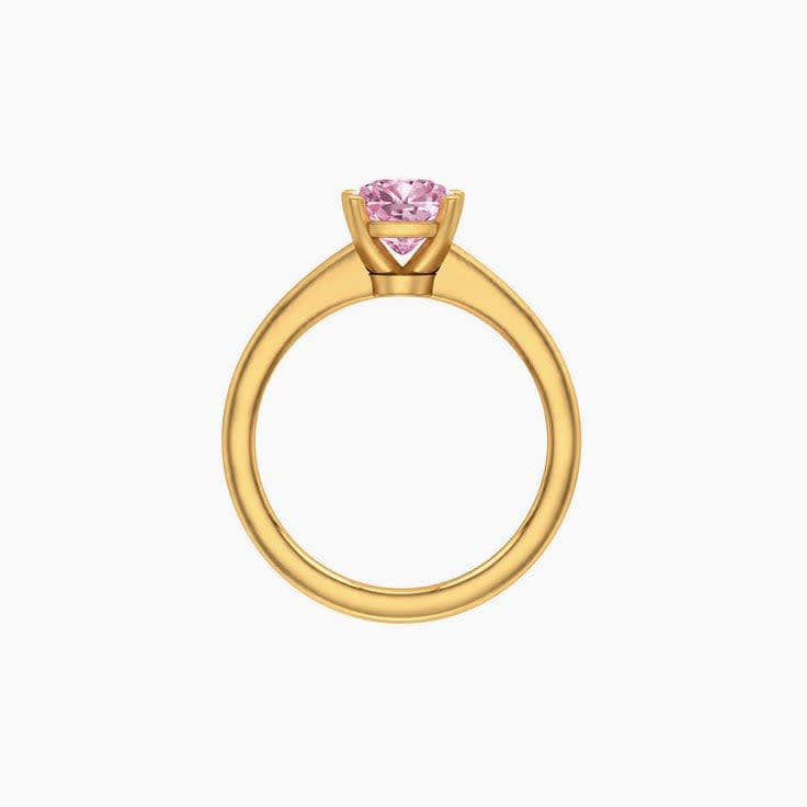 Classic CUSHION lab pink diamond engagement ring