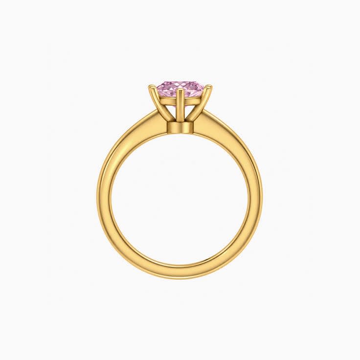 Classic marquise lab pink diamond engagement ring
