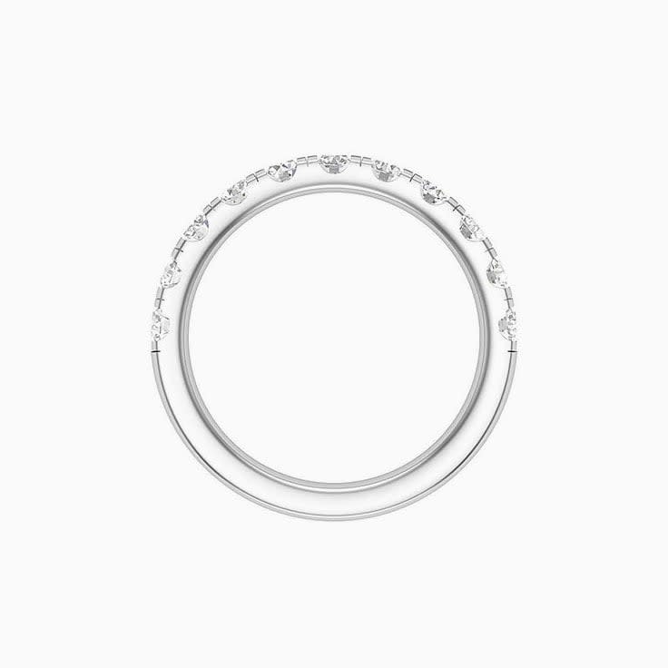 9 points Scalloped Pave Diamond Ring
