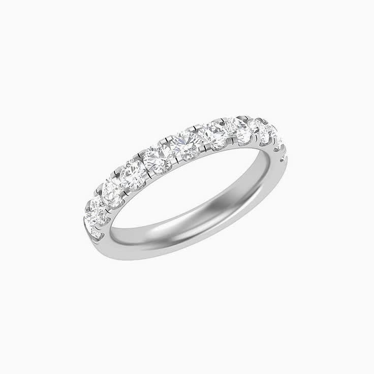 10 points Scalloped Pave Diamond Ring