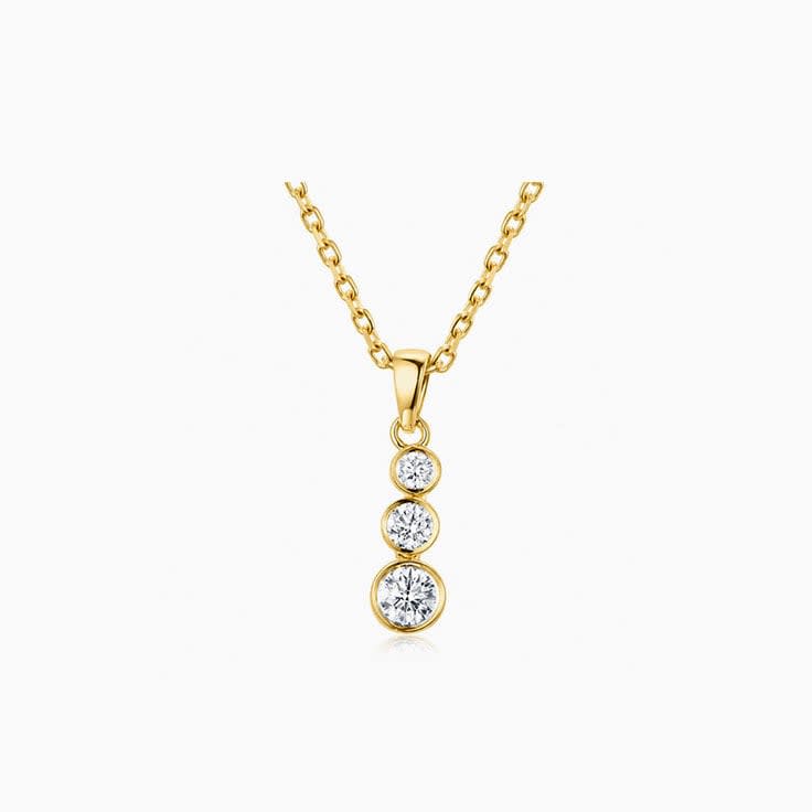 Bezel set drop Pendant