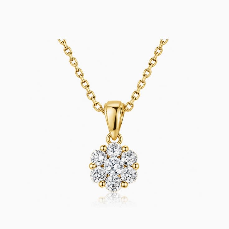 Cluster Diamond Pendant