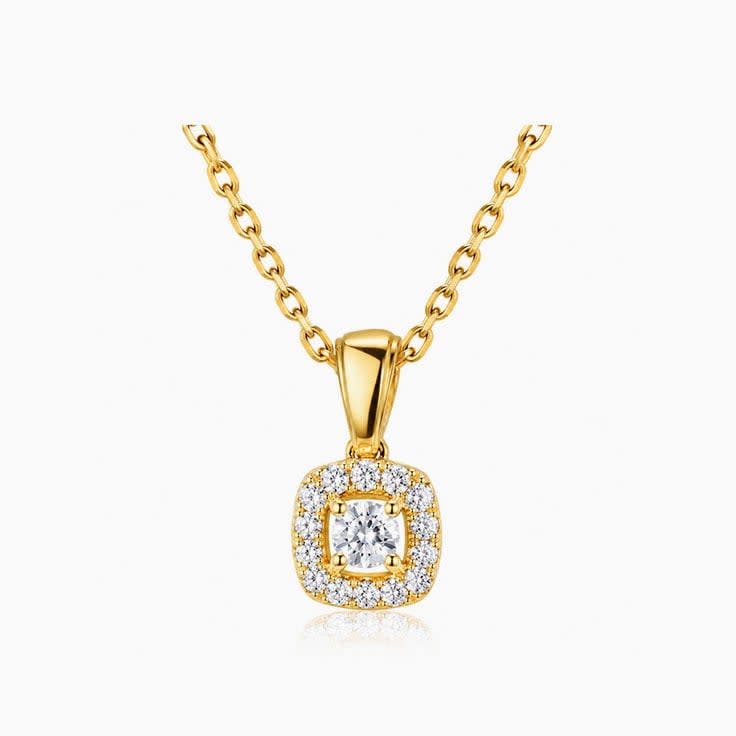 Cushion halo pendant