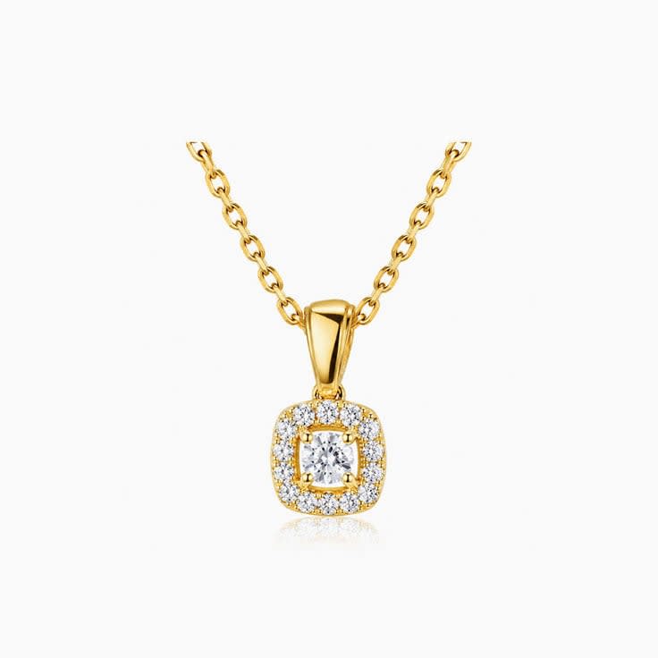 Cushion halo pendant