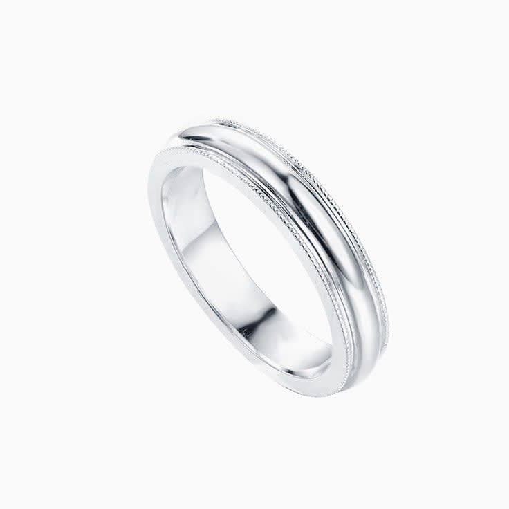 18k White Gold Mens Wedder