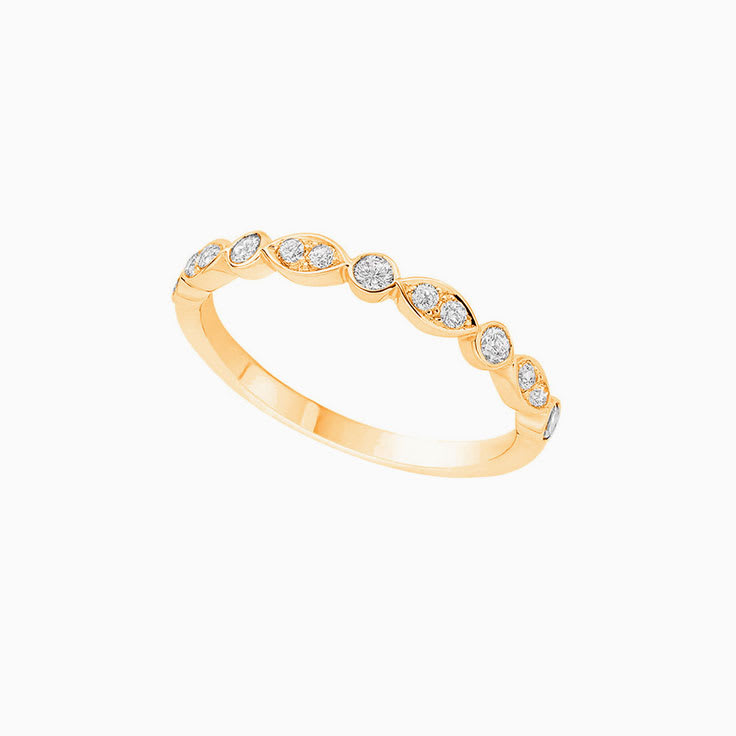 Round diamond petite Wedding Ring