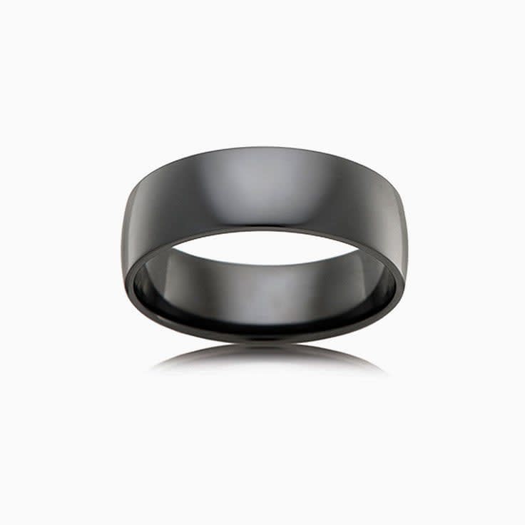 Classic CW Zirconium mens wedding ring