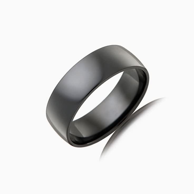 Classic CW Zirconium mens wedding ring