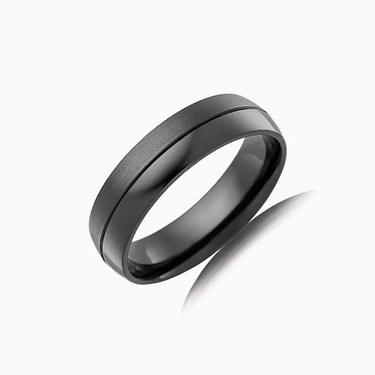 Polished and Brushed Mens Ring CW4440
