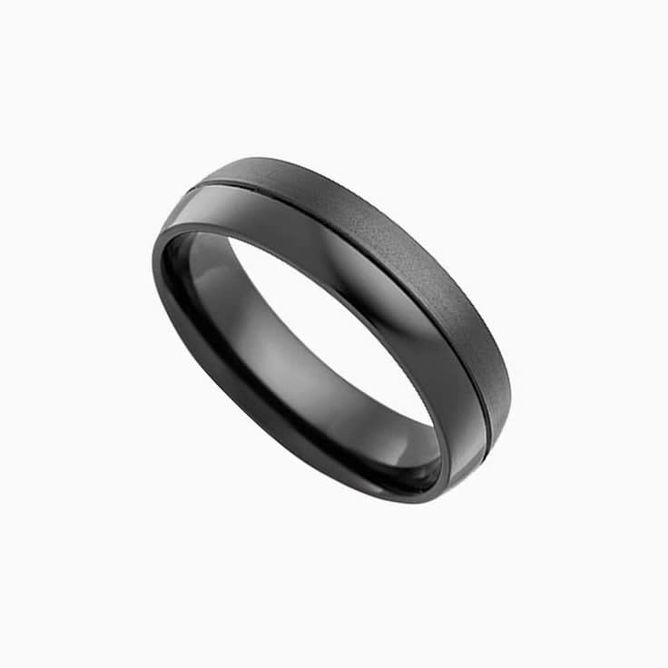 Polished and Brushed Mens Ring CW4440