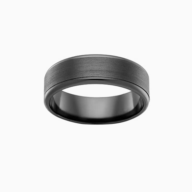 Zirconium Mens wedding band F3511