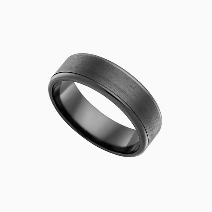 Zirconium Mens wedding band F3511
