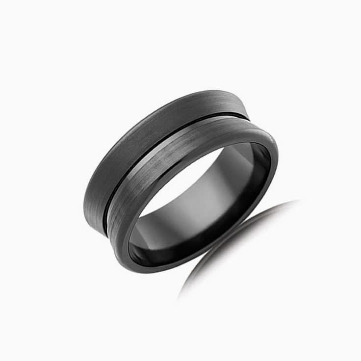 Zirconium mens wedding ring FB4434