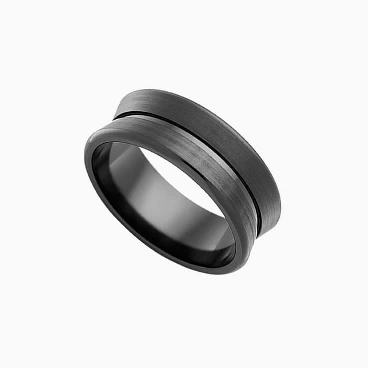 Zirconium mens wedding ring FB4434