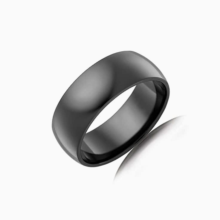 High dome zirconium ring