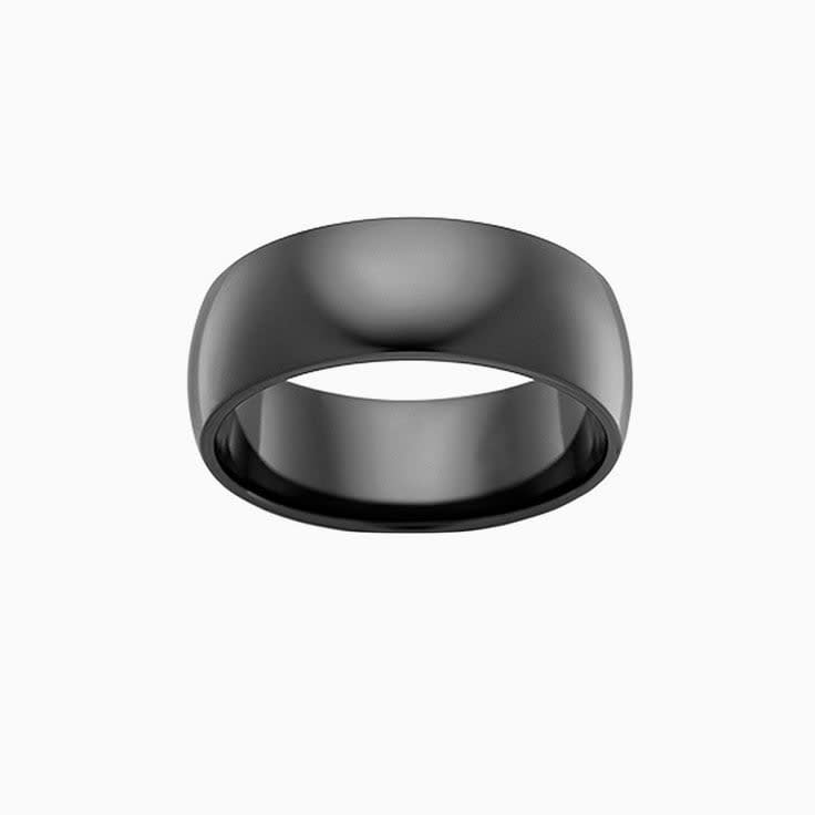 High dome zirconium ring
