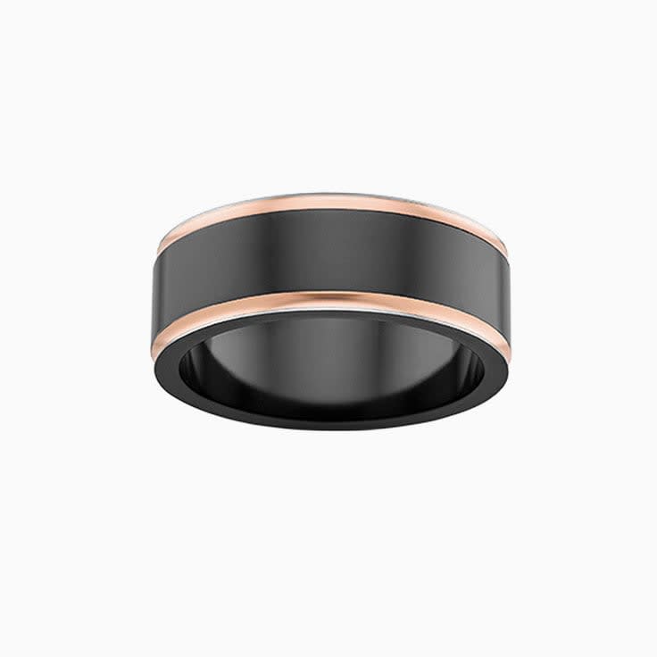 Zirconium with Rosegold edges ring