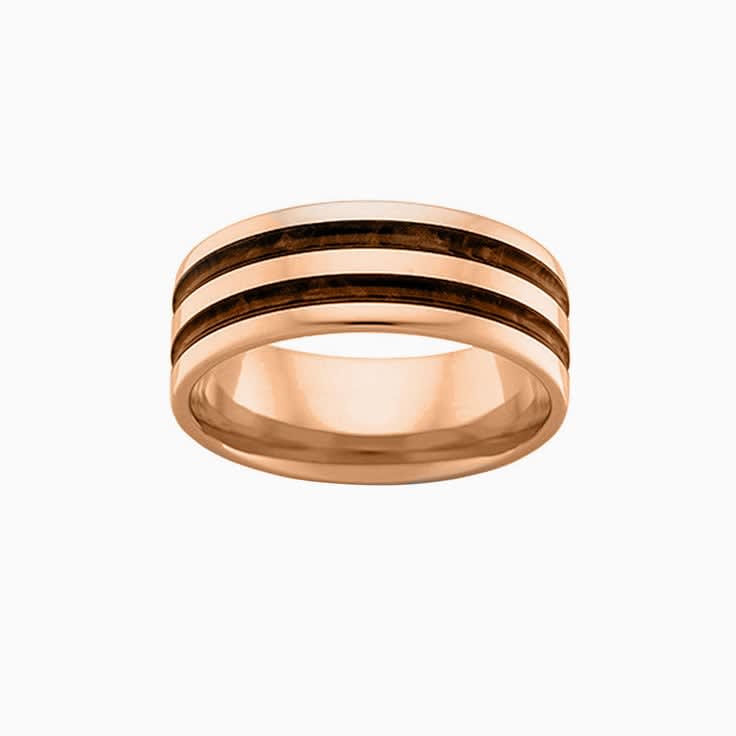 Black enamel Mens wedding ring j4357