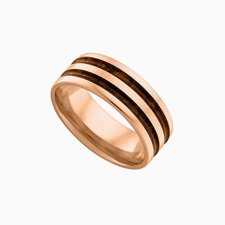 Black enamel Mens wedding ring j4357