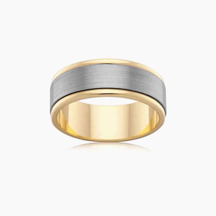 Titanium and Gold Ring TIJ3880
