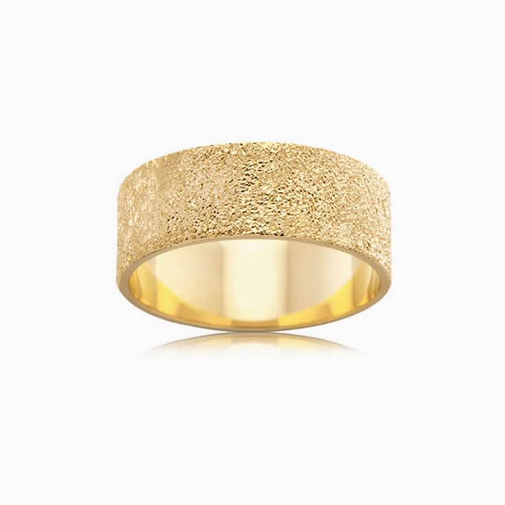 Carved Finish Mens Ring F3860