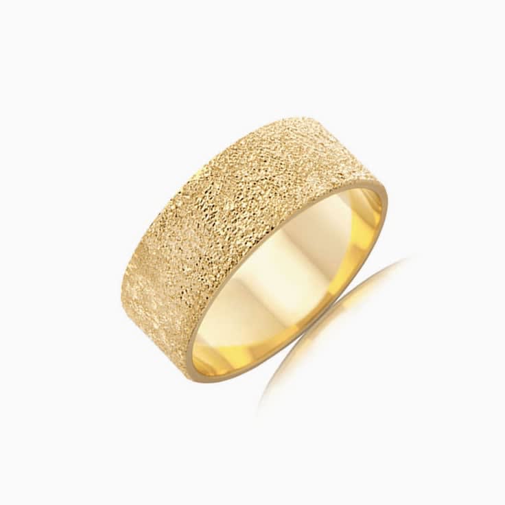 Carved Finish Mens Ring F3860