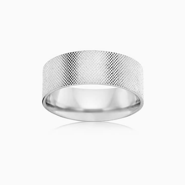 Patterned Mens Ring F4118