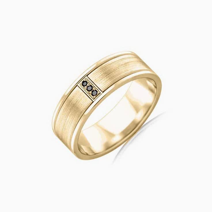 Black Diamond Mens wedding ring F3854