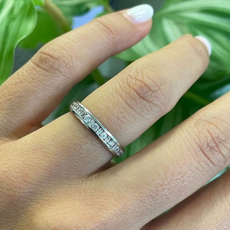 Baguette and Round diamond ring F4254