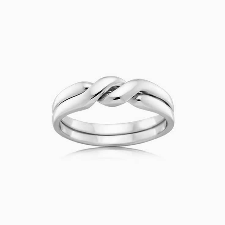 Two Tones Mens Wedding Ring
