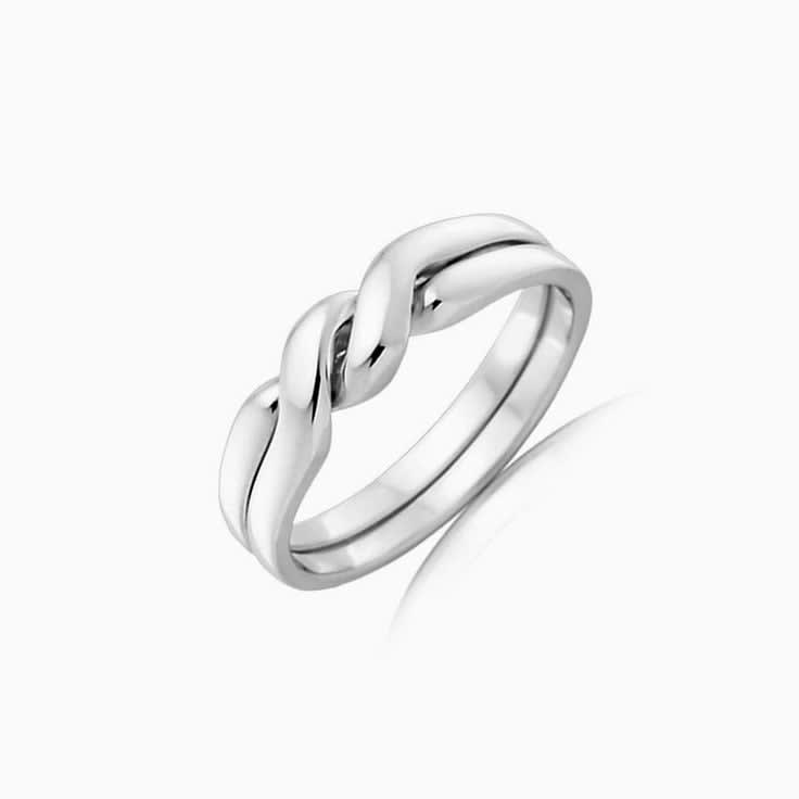 Two Tones Mens Wedding Ring