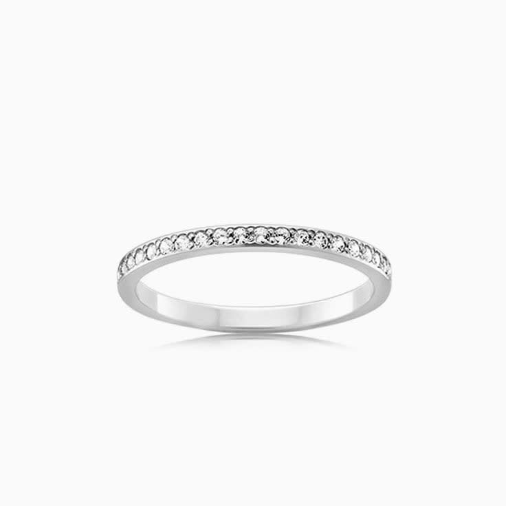 Pave set womens wedding ring F3480