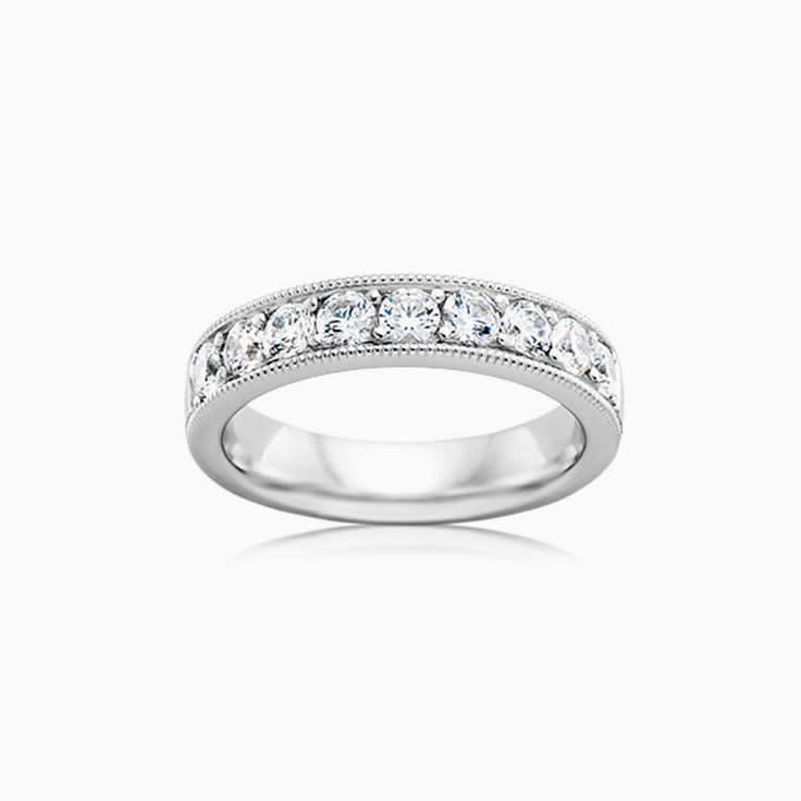 Pave set with miligrain ring HR4120
