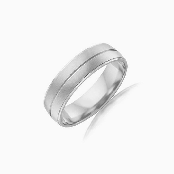 Centre Grooved Mens wedding ring B3871