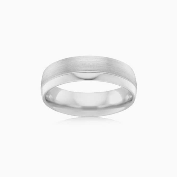 Side grooved Mens wedding ring CW4066