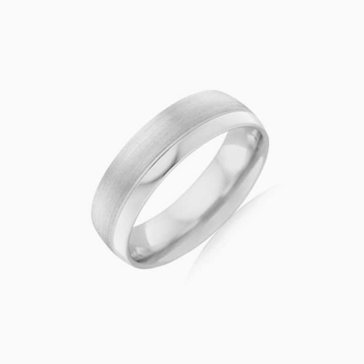 Side grooved Mens wedding ring CW4066