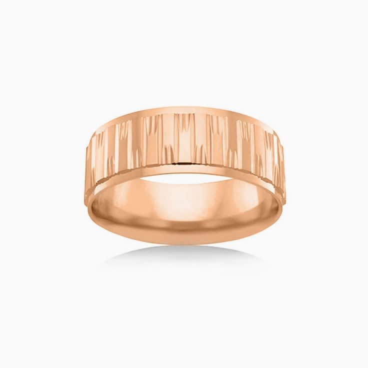 Carved mens ring F1464