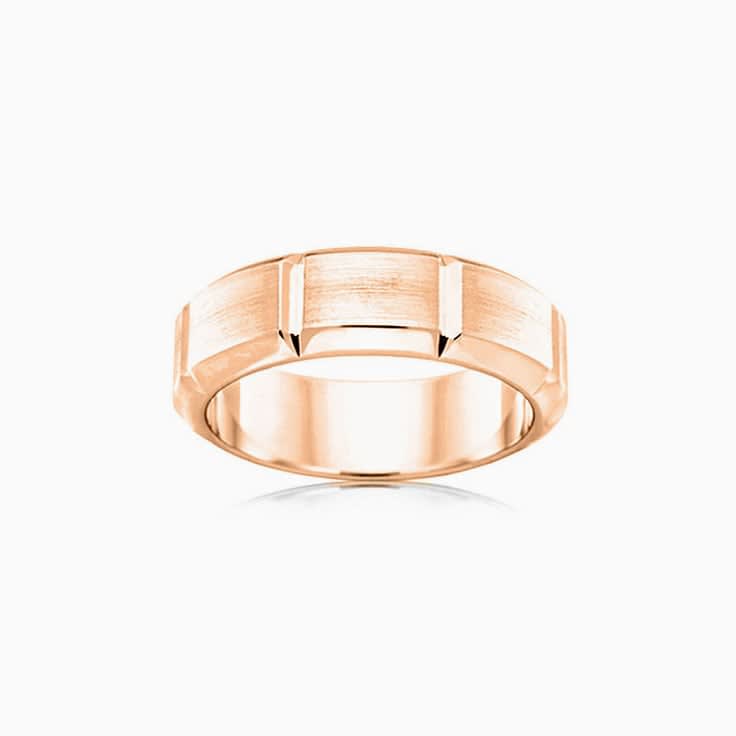 Bevelled Mens Wedding ring F3358