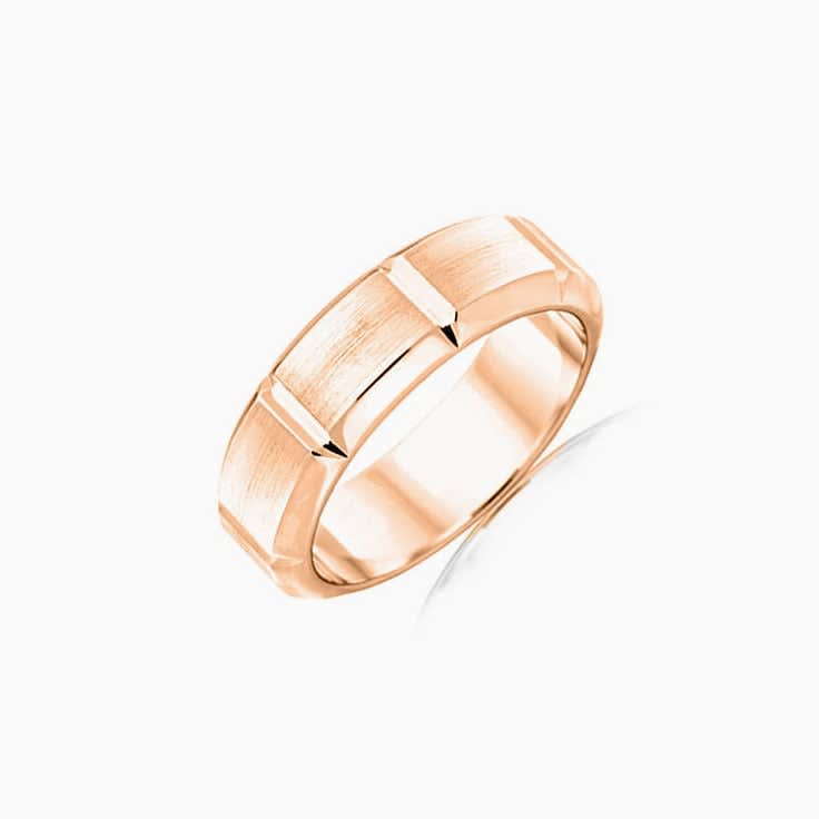 Bevelled Mens Wedding ring F3358