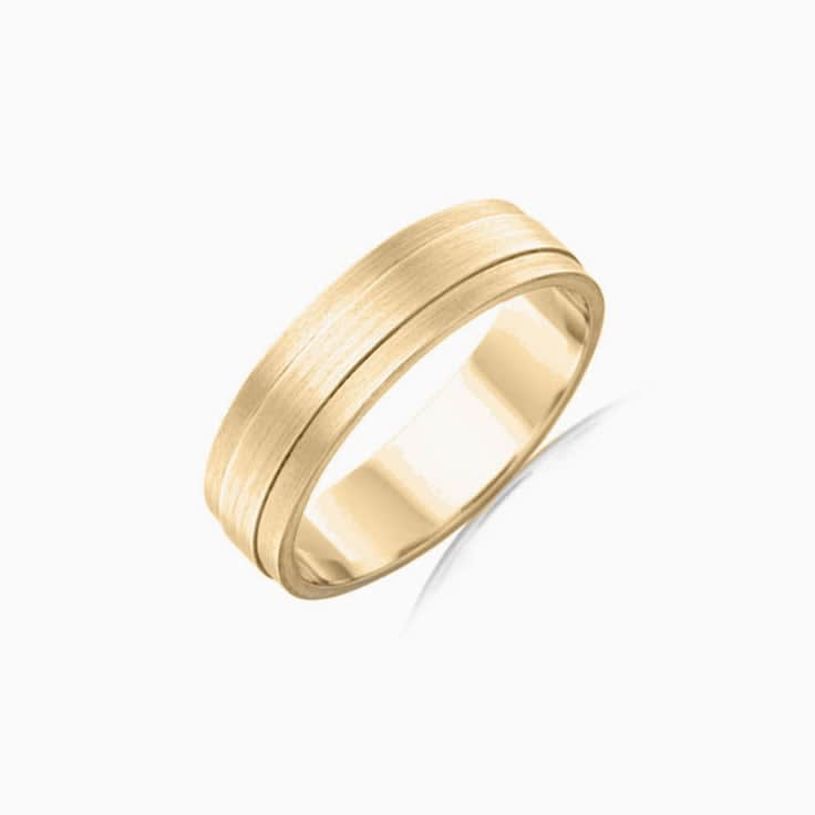 Matt finish Mens Wedding ring F3621