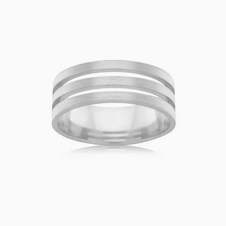Three band mens ring F3833